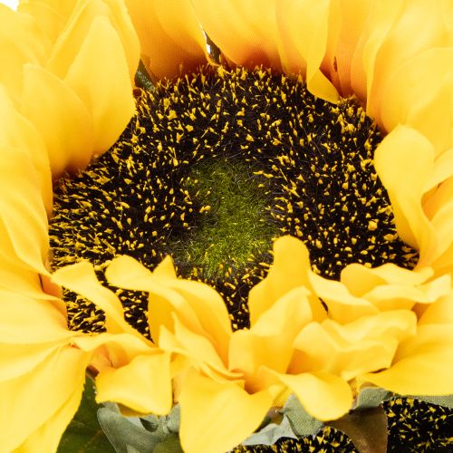 Tournesols artificiels avec feuilles réalistes, 58 cm, lot de 3 | Floristik24.fr