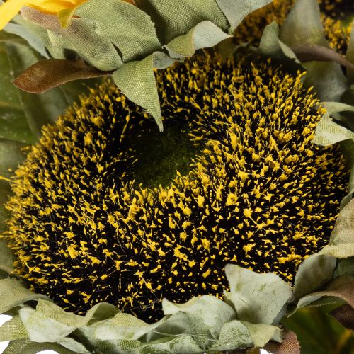 Tournesols artificiels avec feuilles réalistes, 58 cm, lot de 3 | Floristik24.fr