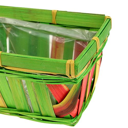 Floristik24 Panier Span carré multicolore 15cm 12pcs