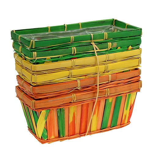 Article Panier à chips carré multicolore 25cm 9 pcs