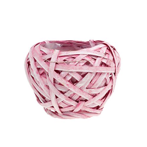 Panier à frites rond Ø15cm H14cm Rose