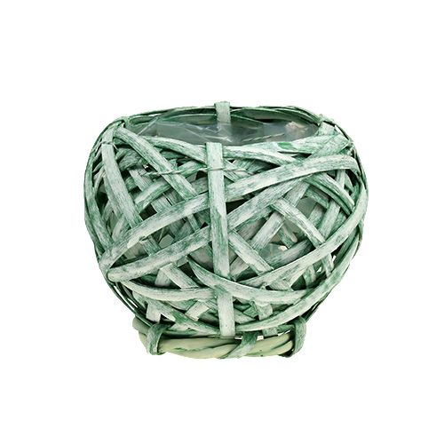 Floristik24 Panier chips rond vert Ø15cm H14cm