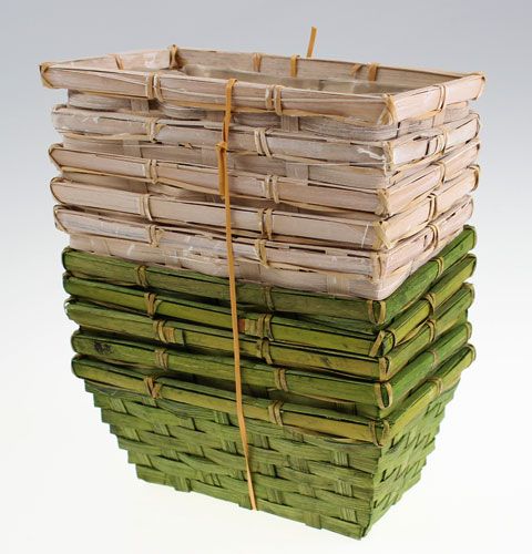 Jeu de particules aggloméré carré vert / blanc 10pcs | Floristik24.fr