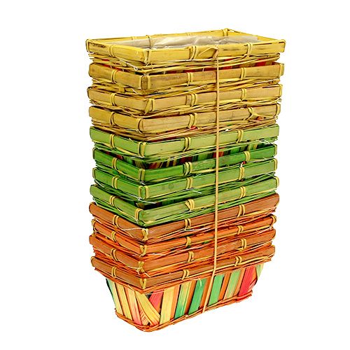 Article Set panier à chips carré multicolore 20cm x 11cm 12 pièces