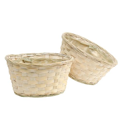 Plateau à chips rond blanchi 8pcs. Ø20cm