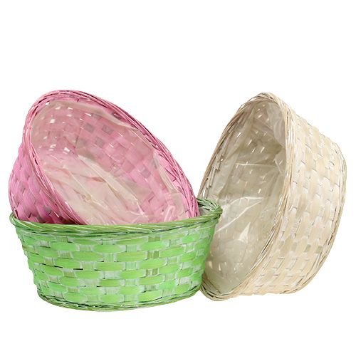 Floristik24 Plateau à chips rond multicolore Ø25cm 6pcs