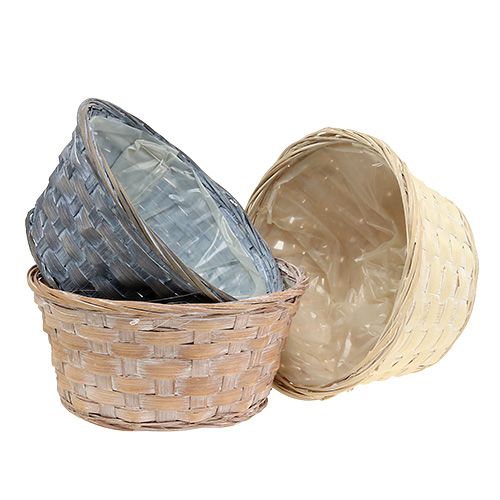 Article Bac à copeaux panier à plantes rond Ø20cm blanc/gris/marron 8 pcs