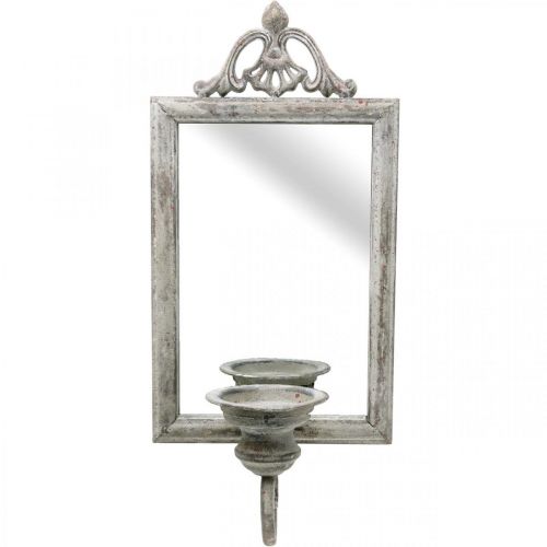 Floristik24 Miroir look antique avec bougeoir shabby chic H50cm