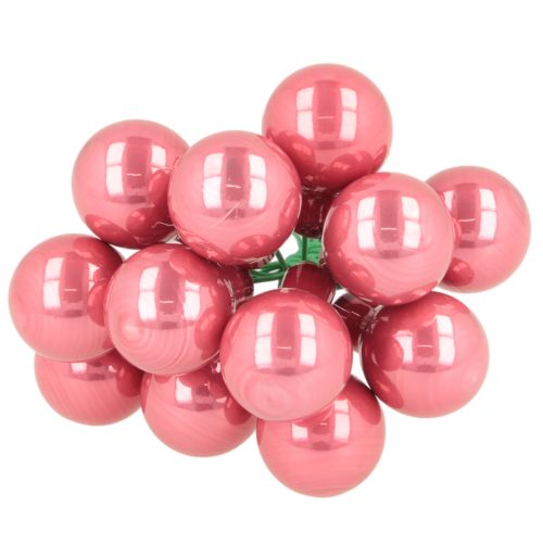 Boules de Noël sur fil de fer, mini baies brillantes effet miroir, 20 mm, 140 pièces | Floristik24.fr