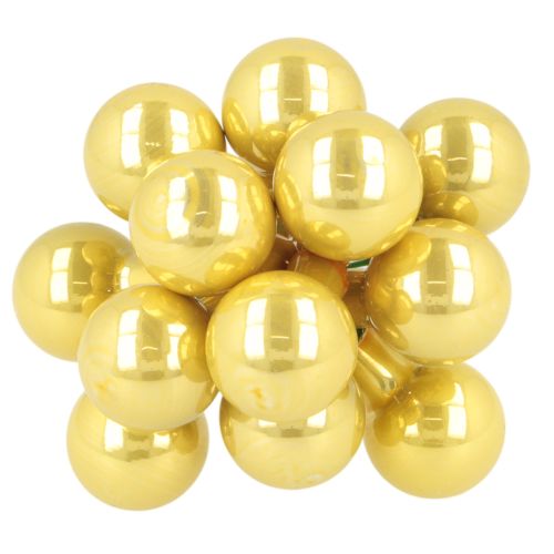 Boules de Noël miniatures sur fil 20 mm en plastique couleurs cuivre, orange et or – Lot de 140 | Floristik24.fr