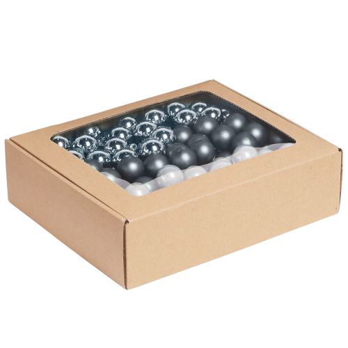 Article Mini boules décoratives dans les tons de bleu – festives et élégantes 20 mm 140 pièces