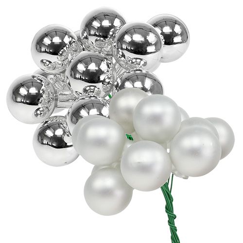 Floristik24 Baies miroir 25mm argent mix 140 pcs