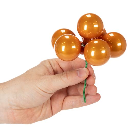 Boules de Noël miniatures en verre avec fil miroir multicolore 40 mm x32 | Floristik24.fr
