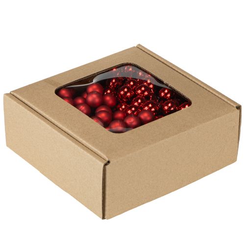 Article Baies miroir rouge mat, brillant Ø1,5cm 140 pcs