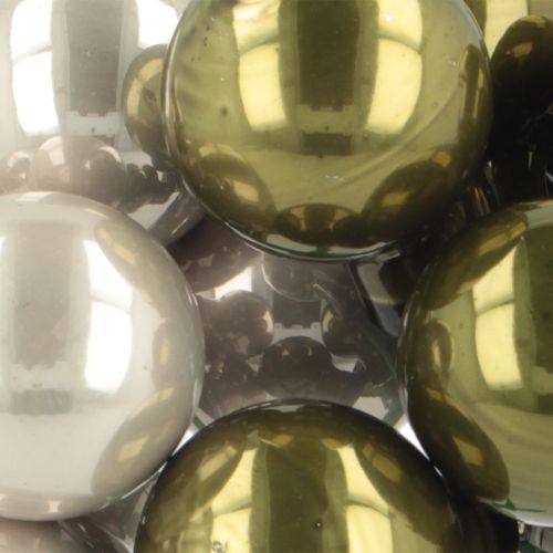 Article Boules de Noël Miroir Baies Vert Argent Ø20mm 140pcs