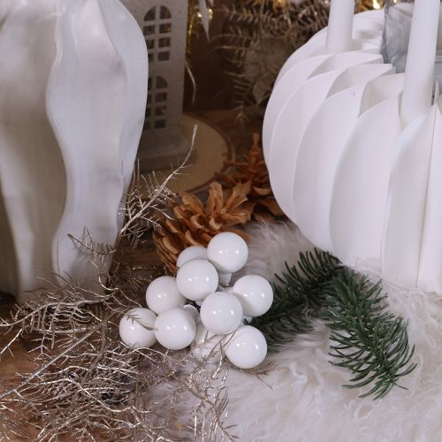 Baies miroir Ø2cm blanc mat, brillant 140 pièces | Floristik24.fr