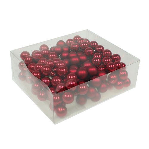 Floristik24 Baies miroir Bordo Mix Ø25mm 140pcs