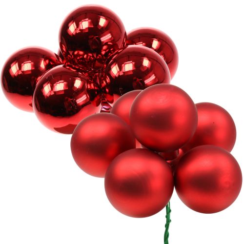 Miroir baies rouges mix Ø40mm 32pcs