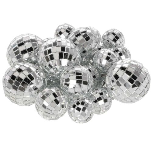 Boules décoratives miroir argentées en verre 2-4 cm 50 pièces acheter | Floristik24.fr