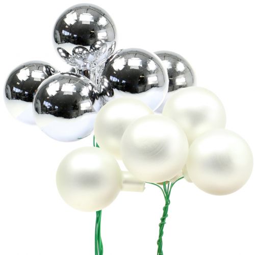Article Baies miroir mélange d&#39;argent Ø40mm 32 pcs