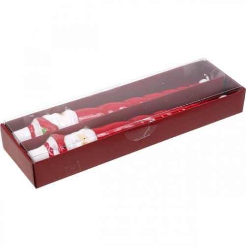 Article Bougies coniques Père Noël Bougie de Noël 26cm 2pcs