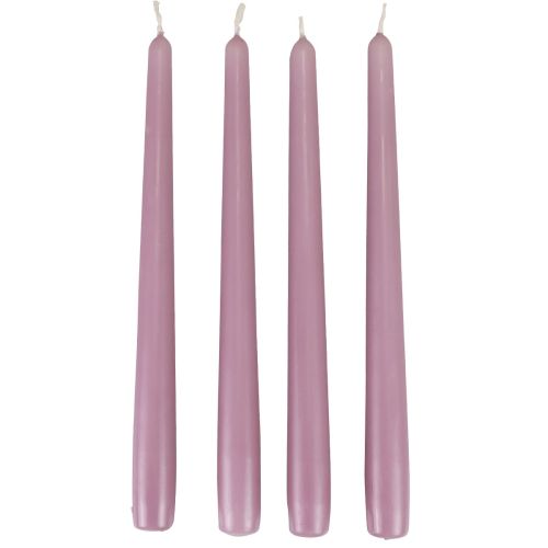 Floristik24 Bougies coniques Bougies Wenzel lilas 250/23mm 12 pcs