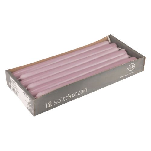 Floristik24 Bougies coniques Bougies Wenzel lilas 250/23mm 12 pcs