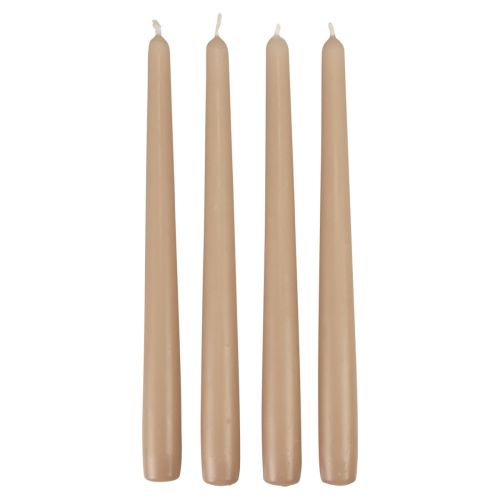 Floristik24 Bougies coniques Bougies Wenzel beige 250/23mm 12pcs