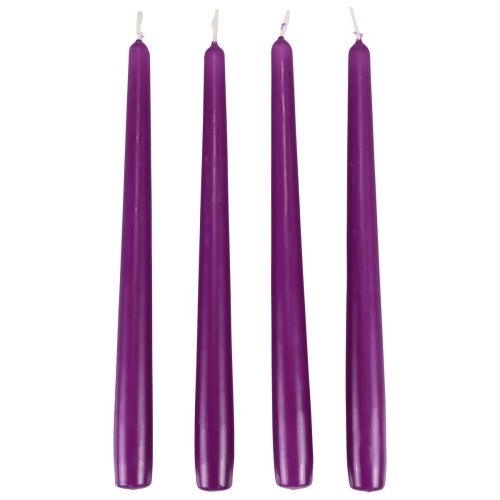 Bougies coniques Bougies Wenzel violet 250/23mm 12pcs