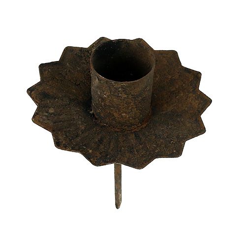 Bougeoir conique à insérer Ø7cm rouille 4pcs