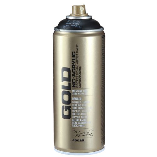 Floristik24 Peinture en aérosol noire Montana Gold peinture acrylique en aérosol 400 ml