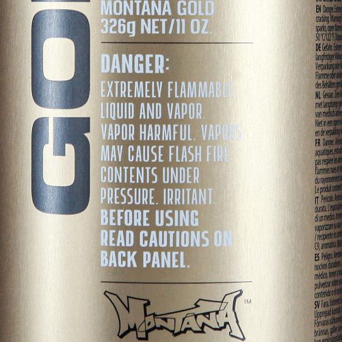 Article Peinture en aérosol noire Montana Gold peinture acrylique en aérosol 400 ml