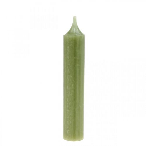 Article Bougie conique verte bougies premium de couleur unie 120mm/Ø21mm 6pcs