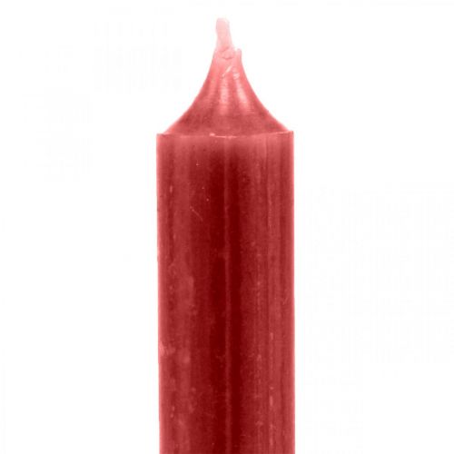 Article Bougie conique rouge bougies de couleur unie rouge rubis 180mm/Ø21mm 6pcs