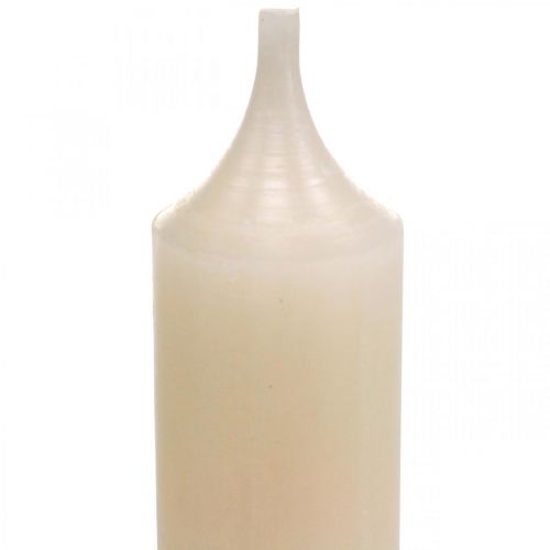 Article Bougie bâton décoration bougie crème blanche 120mm/Ø21mm 6 pcs