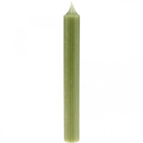 Bougie tige bougies cire colorées vertes 180mm/Ø21mm 6pcs
