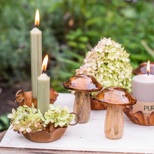 Article Bougie conique verte bougies premium de couleur unie 120mm/Ø21mm 6pcs
