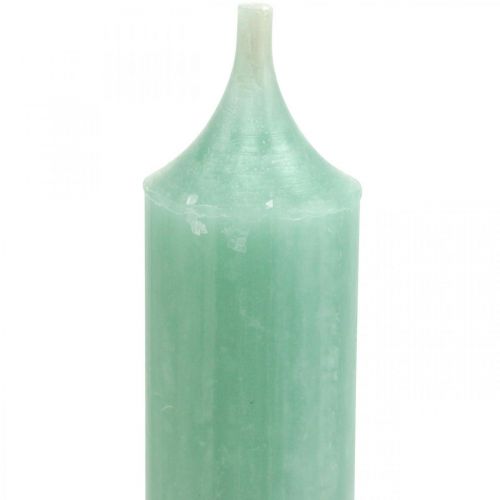 Bougies bâton Bougies vertes Bougie jade décoration Ø21/170mm 6pcs