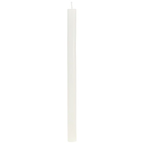 Floristik24 Bougies coniques de couleur blanc crème 21 × 240mm 12pcs