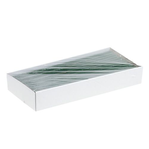 Floristik24 Bougie conique vert foncé couleur unie 34 x 240mm 4 pcs