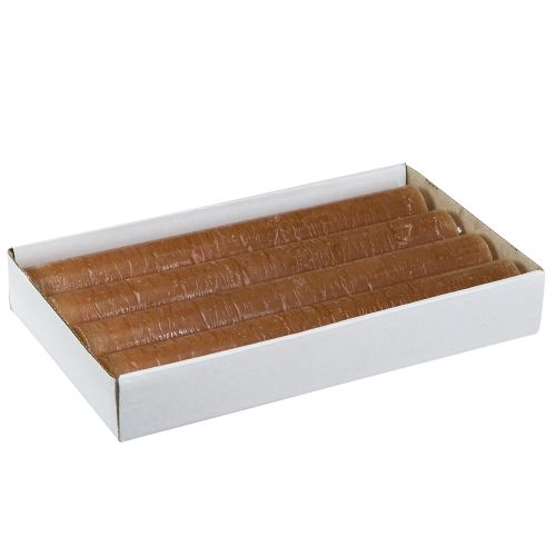 Article Bougies en bâton, bougies unies, caramel, 34x240mm, 4 pièces
