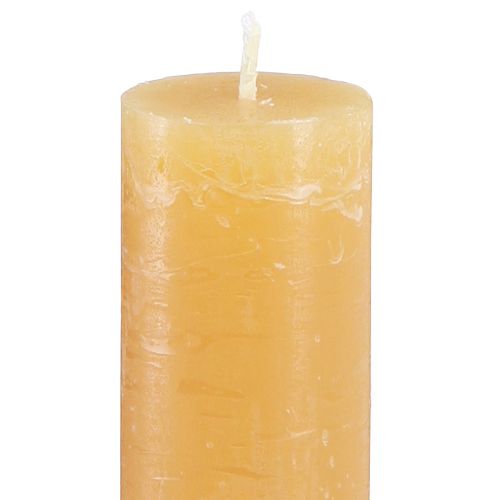 Floristik24 Bougies coniques bougies de couleur unie miel 34x240mm 4 pcs