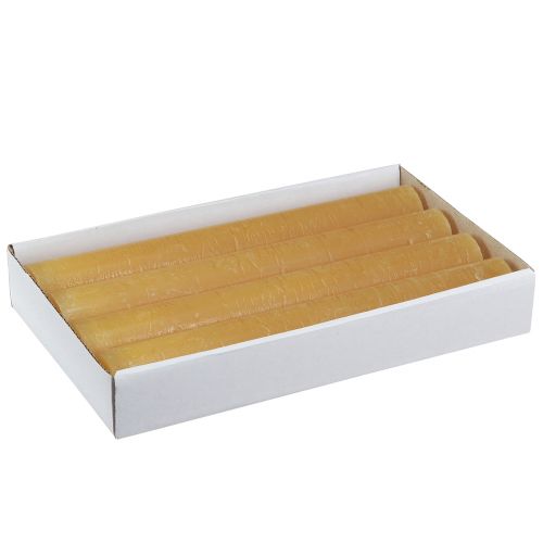 Floristik24 Bougies coniques bougies de couleur unie miel 34x240mm 4 pcs