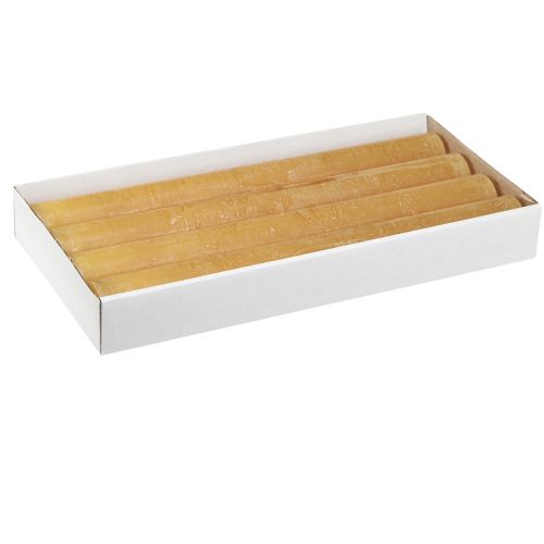 Floristik24 Bougies coniques couleur miel unie 34x300mm 4 pcs