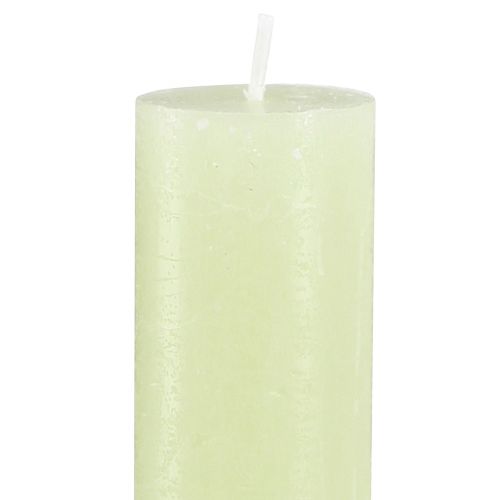 Article Bougies en bâton bougies de couleur unie vert citron 34x300mm 4 pcs