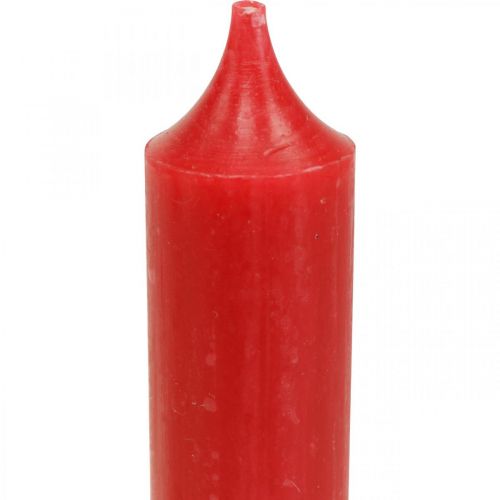Article Bougies coniques Bougies courtes Décoration rouge Noël Ø21/110mm 6 pièces