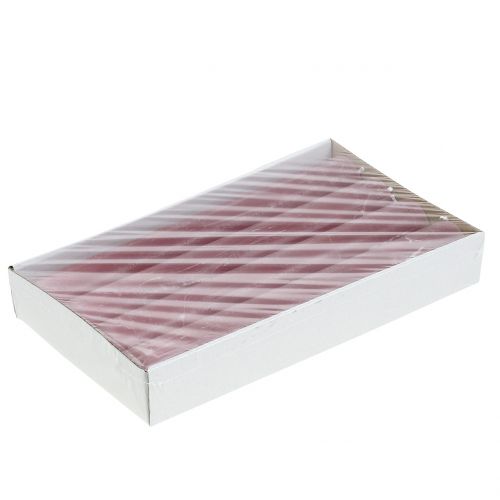 Floristik24 Bougies coniques couleur unie vieux rose 34mm x 300mm 4 pcs