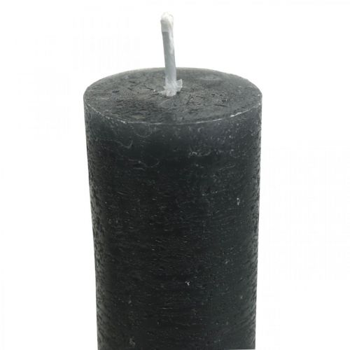 Article Bougies coniques bougies anthracite de couleur unie 34×240mm 4 pcs