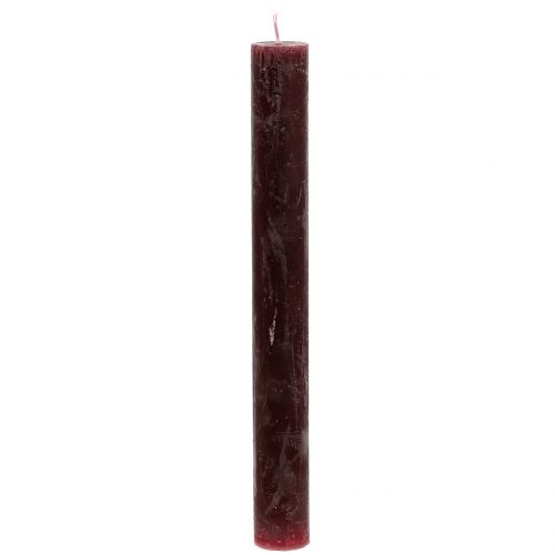 Floristik24 Bougies coniques de couleur unie bordeaux 34mm x 300mm 4 pcs