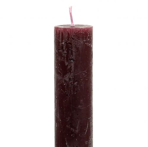 Floristik24 Bougies coniques de couleur unie bordeaux 34mm x 300mm 4 pcs